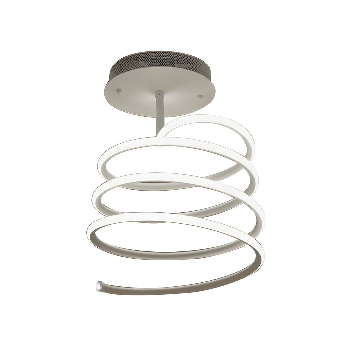 Stylish Mini White Spiral LED Flush Mount Ceiling Light Image - 4