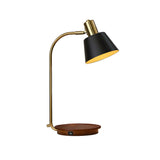 Stylish Minimalist Black Bell Shade Metal Table Lamp Image - 5