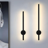 Stylish Minimalist Black Linear LED Vanity Wall Light Image - 1