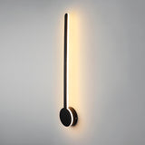 Stylish Minimalist Black Linear LED Vanity Wall Light Image - 11