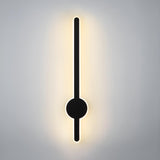 Stylish Minimalist Black Linear LED Vanity Wall Light Image - 14