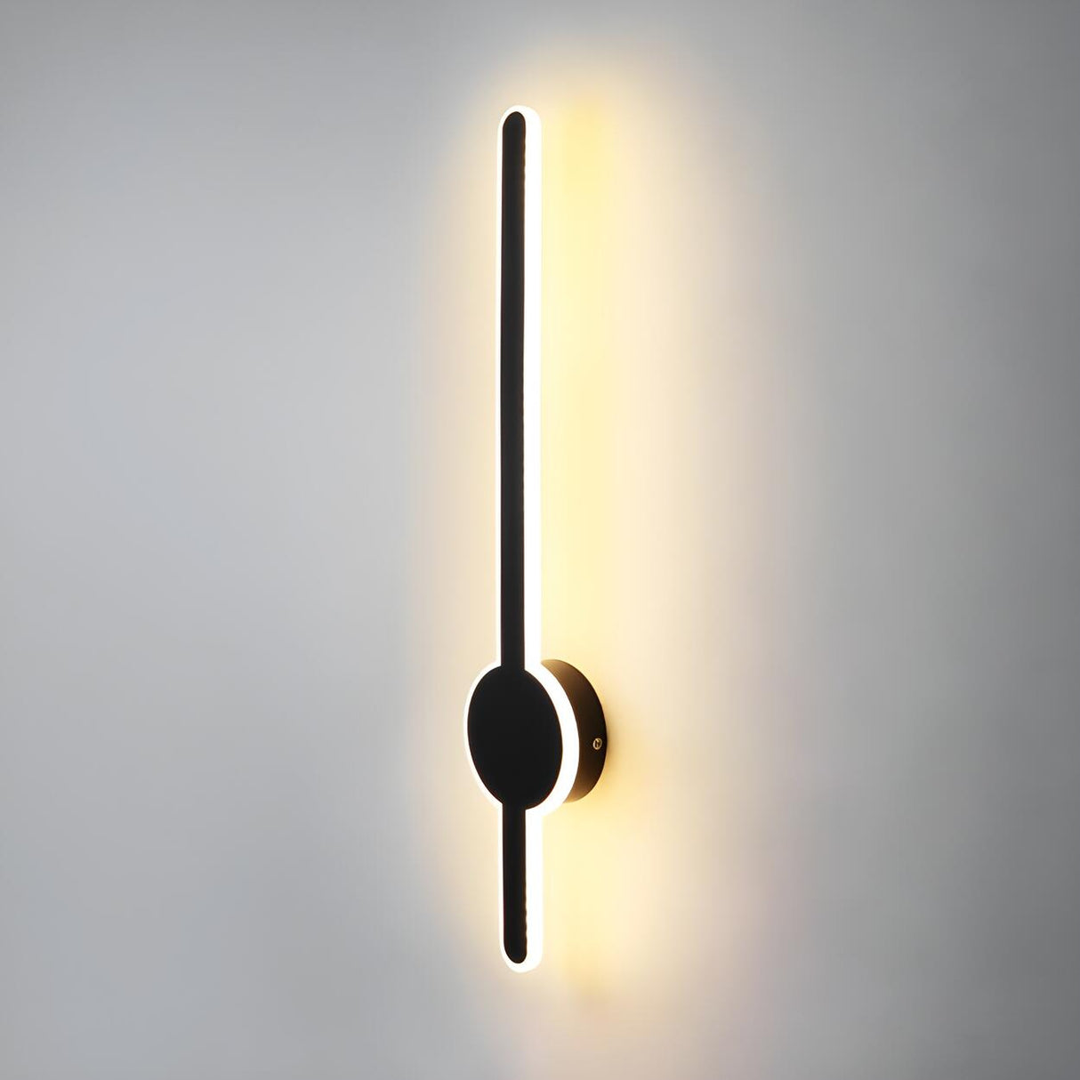 Stylish Minimalist Black Linear LED Vanity Wall Light Image - 15