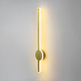 Stylish Minimalist Black Linear LED Vanity Wall Light Image - 21