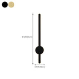 Stylish Minimalist Black Linear LED Vanity Wall Light Image - 24