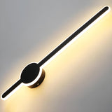 Stylish Minimalist Black Linear LED Vanity Wall Light Image - 8