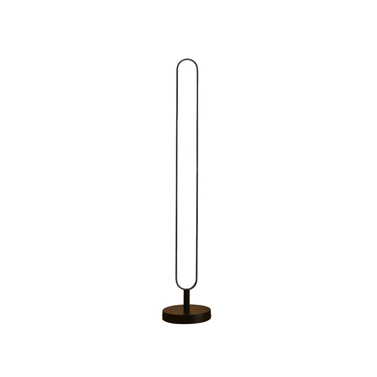 Stylish Minimalist Black Linear Oval LED Table Lamp Image - 7