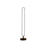 Stylish Minimalist Black Linear Oval LED Table Lamp Image - 7