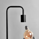 Stylish Minimalist Black Linear Wooden Base Table Lamp Image - 15