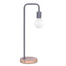 Stylish Minimalist Black Linear Wooden Base Table Lamp Image - 7