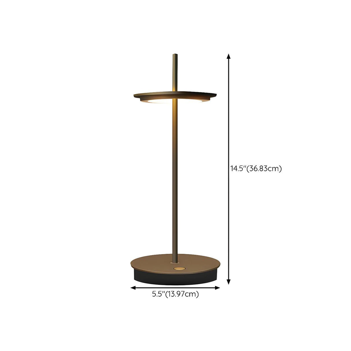 Stylish Minimalist Circle Shade Black Metal Table Lamp 