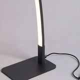 Stylish Minimalist Curved Linear Metal Table Lamp Image - 12