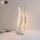 Stylish Minimalist Curved Linear Metal Table Lamp Image - 17