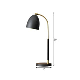 Stylish Minimalist Dome Metal Black Bedside Table Lamp #size