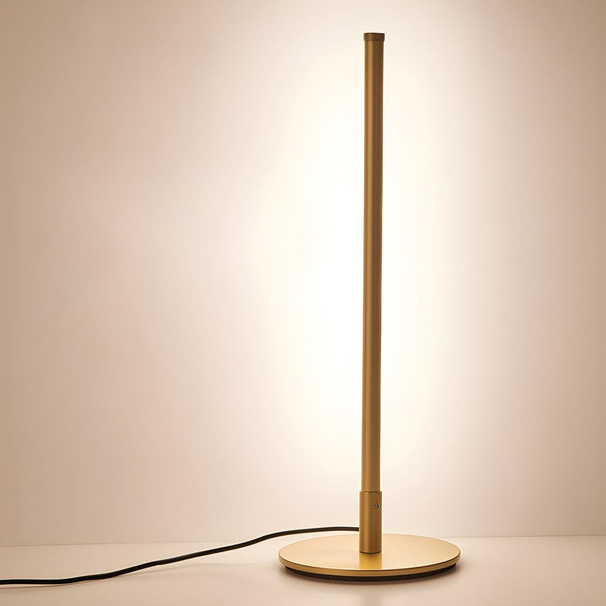 Stylish Minimalist Gold Candle Cordless LED Table Lamp Image - 4