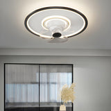 Stylish Minimalist Ring Ceiling Fan with LED Light Image - 1