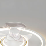 Stylish Minimalist Ring Ceiling Fan with LED Light Image - 10