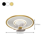 Stylish Minimalist Ring Ceiling Fan with LED Light #size