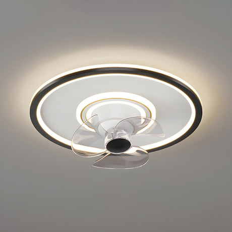 Stylish Minimalist Ring Ceiling Fan with LED Light Image - 2