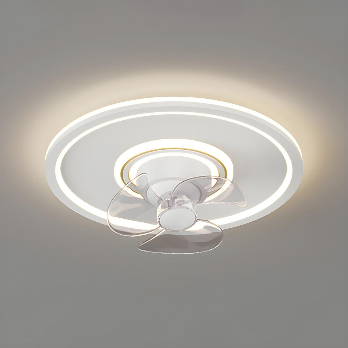 Stylish Minimalist Ring Ceiling Fan with LED Light Image - 4