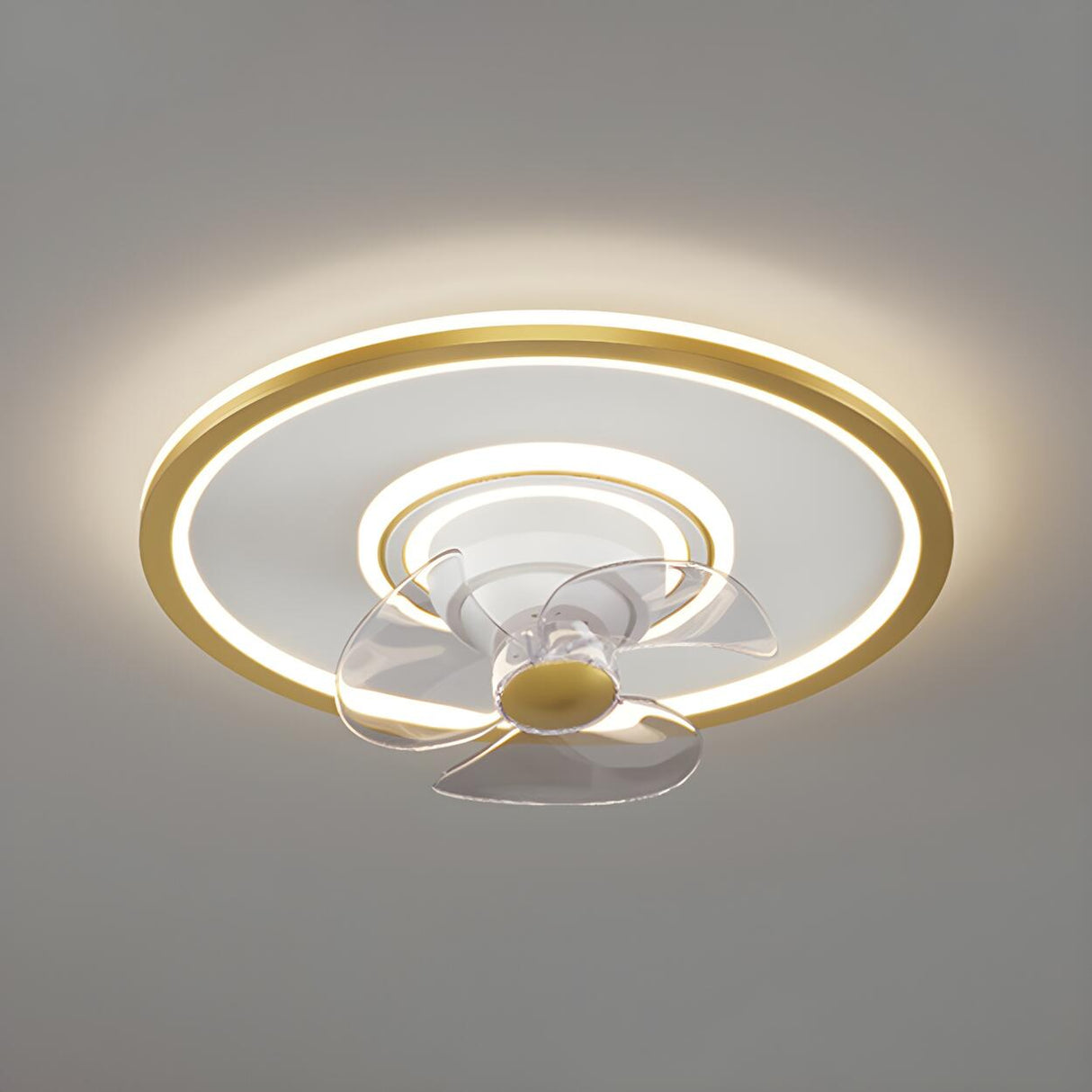 Stylish Minimalist Ring Ceiling Fan with LED Light Image - 6