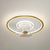 Stylish Minimalist Ring Ceiling Fan with LED Light Image - 9