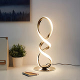 Stylish Minimalist Spiral Bar Metal LED Table Lamp Image - 3