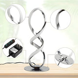 Stylish Minimalist Spiral Bar Metal LED Table Lamp Image - 6