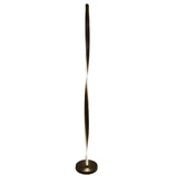 Stylish Modern Black Spiral Bedside LED Floor Lamp Image - 5