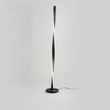 Stylish Modern Black Spiral Bedside LED Floor Lamp Image - 6