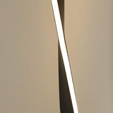 Stylish Modern Black Spiral Bedside LED Floor Lamp Image - 9