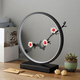 Stylish Modern Circular Plum Decor LED Table Lamp Image - 15