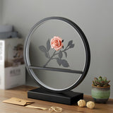 Stylish Modern Circular Plum Decor LED Table Lamp Image - 17