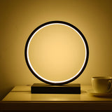 Stylish Modern Circular Plum Decor LED Table Lamp Image - 8