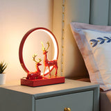 Stylish Modern Deer Circle Ambience LED Table Lamp Image - 19