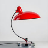 Stylish Modern Dome Curved Arm Metal Macaron Table Lamp Image - 14