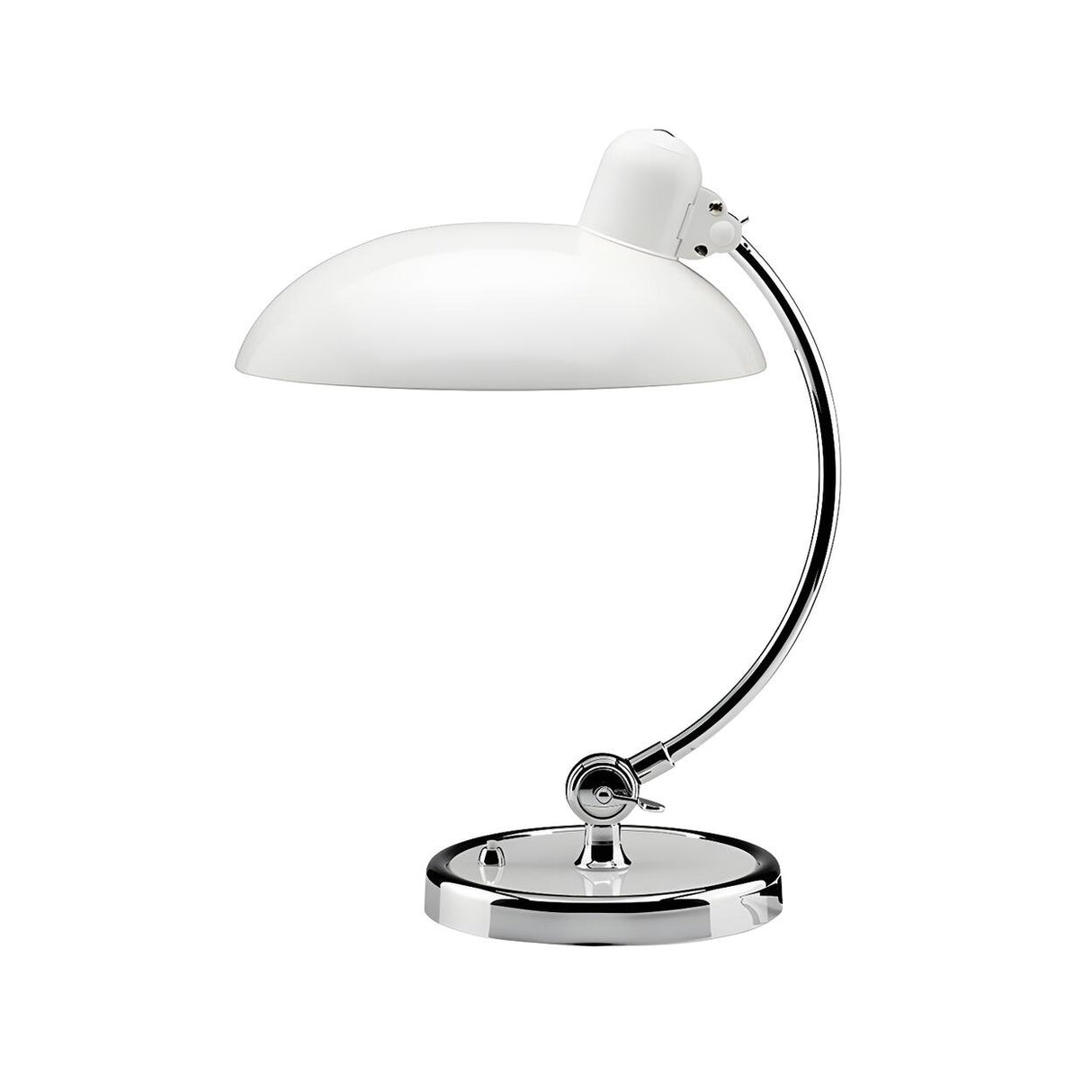 Stylish Modern Dome Curved Arm Metal Macaron Table Lamp Image - 3