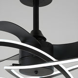 Stylish Modern Infinity Curved Ceiling Fan with Light Image - 11