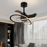 Stylish Modern Infinity Curved Ceiling Fan with Light Image - 3