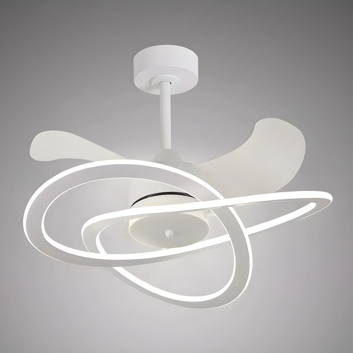 Stylish Modern Infinity Curved Ceiling Fan with Light Image - 7