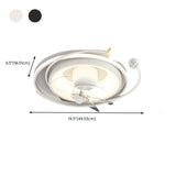 Stylish Modern Linear Square LED Ceiling Fan with Light Image - 18