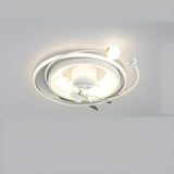 Stylish Modern Linear Square LED Ceiling Fan with Light Image - 8