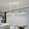 Stylish Modern Linear Wave Pendant Fan with LED Light Image - 4