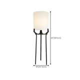 Stylish Modern White Drum Bedside Tripod Floor Lamp #size