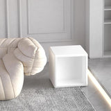 Stylish Modern White Square Floor Lamp with Storage Image - 8