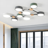 Stylish Modular Round LED Semi-Flush Mount Lamp 4-Light Image - 3