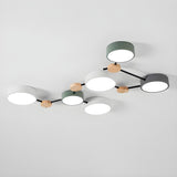 Stylish Modular Round LED Semi-Flush Mount Lamp 4-Light Image - 9