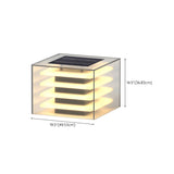 Stylish Multi-layered Square Glass Outdoor Pillar Lamp Image - 16