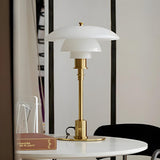 Stylish Multi-layered Umbrella Amber Glass Table Lamp Image - 8