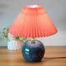 Stylish Nordic Fabric Shade Globe Ceramic Table Lamp Image - 20