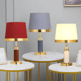 Stylish Nordic Macaron Metal Geometric Table Lamp Image - 1